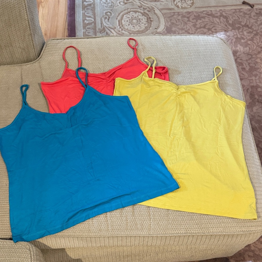 Women's Colorful Camisole Set Sz 16 & 18 plus size tank top adjustable straps
